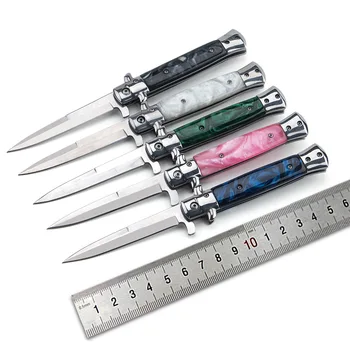 Aukštos kokybės AKC sulankstomas peilis peilis 400C medinės rankenos lauko išlikimo taktiką žvejybos EDC įrankį 8 stilių pasirinkti