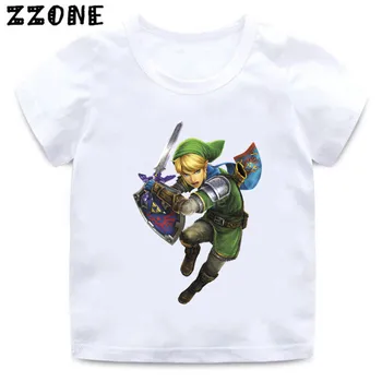 Berniukai/Mergaites Legend of Zelda Triforce Simbolį, Print T shirt Vaikų Vasaros Drabužių Vaikams Juokinga Atsitiktinis Kūdikis T-shirt,HKP5245