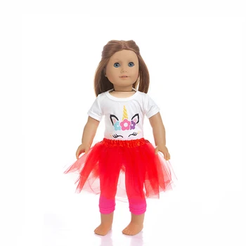 Naujas Gazas sijonas + kostiumas Tinka Amerikos Mergina Lėlės Drabužiai 18 colių Lėlės , Kalėdų Mergina Dovana(tik parduoti drabužius)