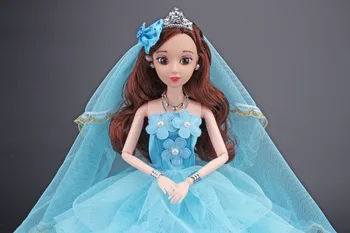 NK 2019 Princesė Lėlės Drabužiai Handmake Ilga Uodega Vestuvių Suknelė Mados Vakarą Šalies Aprangą Barbie Lėlės Priedai C054 JJ