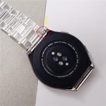 Plastikinės Skaidrios Watchband 20mm 22mm Samsung Galaxy Žiūrėti 3 41/45mm Active2 40/44 mm Dirželis Juostoje 
