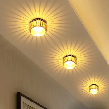 3W LED Įėjimo šviesos diodų (led) koridoriaus praėjimo šviesos diodų (LED Downlight LED Lubų šviestuvas Namų Kambarį lemputes AC85~265V