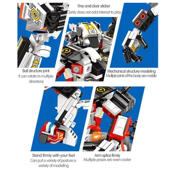 Miestas Techninės Transformacijos Robotas Automobilių Kūrimo Bloką Karinės Priekaba Mech Bakas Sunkvežimių 8 1 Duomenys Plytų Žaislai Vaikams