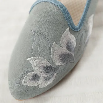 Moterų batai, platforminiai batai bateliai moterims Kinijos siuvinėjimo audinys laisvalaikio espadrilles sandalie rose gold bateliai Pažymėjo Tne