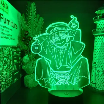 Tualeto-Privalo Hanako Kun 3D Lempos Anime LED Iliuzija Naktį Šviesos Vaikas, Gimtadienio Dovana Manga Mini Stalo Lempa Vaiko Miegamojo Puošimas