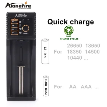 Alonefire MC101 Protingas Li-ion, 3,7 v Įkraunamos baterijos Ni-MH Ni-Cd 1.2 V USB įkroviklio 26650 18650 18350 16340 10440