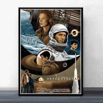 Tarpžvaigždinės Plakatas Klasikinis Sci-Fi Filmas, Drobės, Sienos Menas Namų Dekoro Spausdinimo Dovana