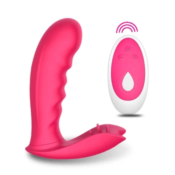 Drugelis Dildo Vibratorius Nešiojami Vibracija Kelnaitės Strapon Dildo Vibratorius USB Mokestis Klitorio Stimuliatorius Sekso Žaislai Moterims