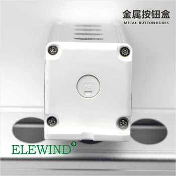 ELEWIND Metalo, Aliuminio mygtukas jungiklis langelį, 4 skylės su 16mm skyle (BXM-B4/16)