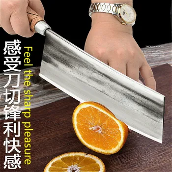 PEGASI kalimo plieno šefo peilis ranka, kūjo didelis anglies plieno virtuvės peilis mėsos cleaver gabalas platus mėsos cleaver