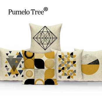 Geometrinis juostele pagalvėlė padengti pagalvėlės namų dekoro Užsakymą pagalvę padengti lino Paprasta šiaurės lauko pagalvėlės mesti pagalvės