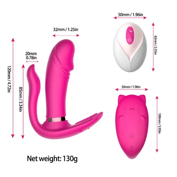 Vibracija Kelnaitės Nešiojami Dildo Vibratorius G Spot-Klitorio Stimuliatorius Makšties Masažas Vibratorius, Sekso Žaislai Moterims, Masturbatings